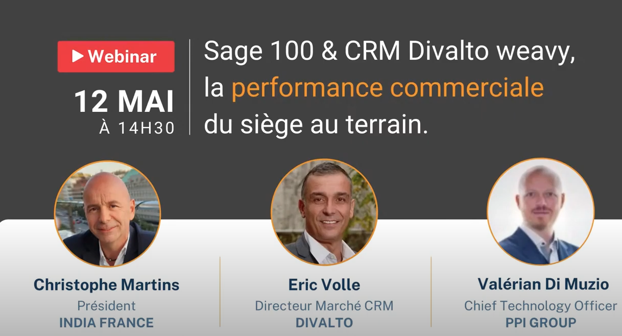 2 janvier 2024Webinar Sage 100 & CRM Divalto weavy, la performance commerciale du siège au terrain