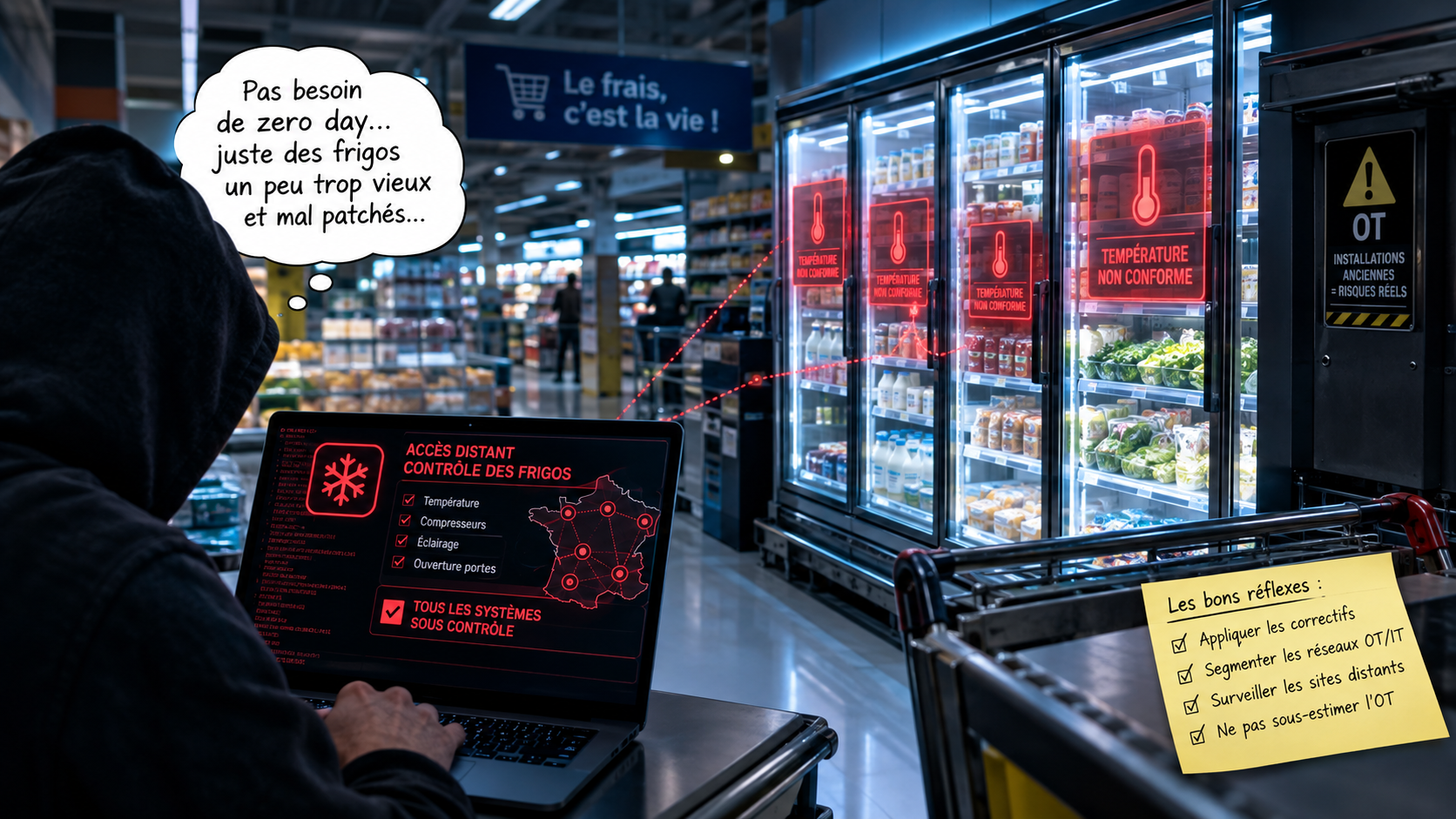 Cyber attaque dans la grande distribution : L’OT des magasins sous évalués